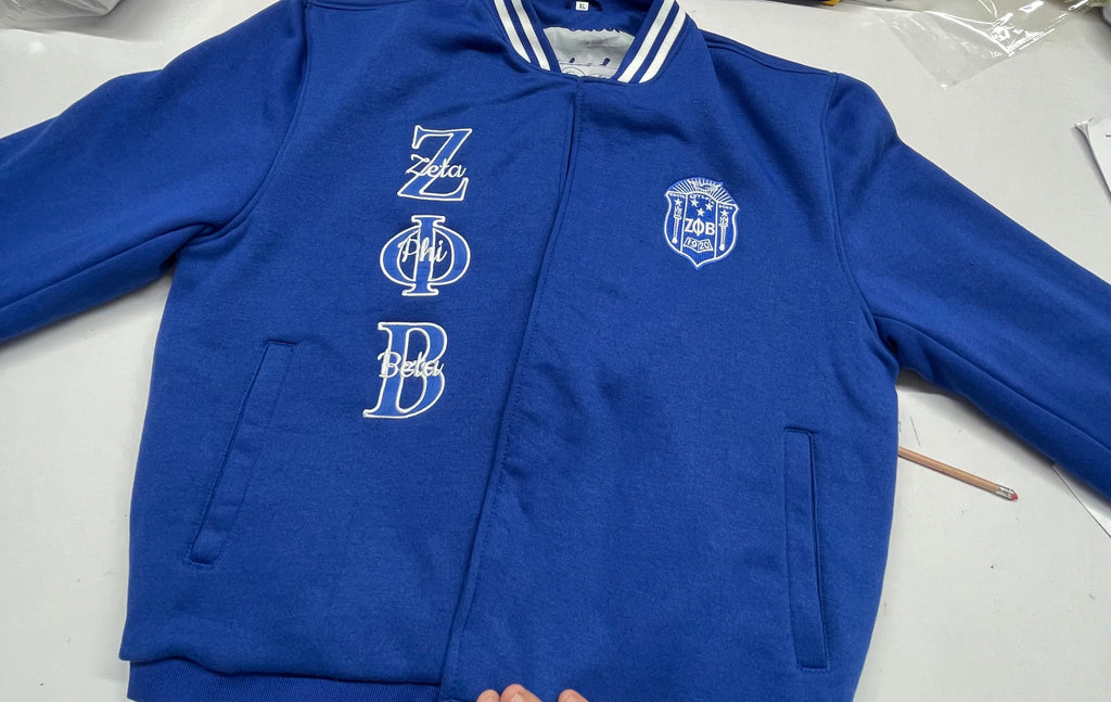 Zeta varsity jackets