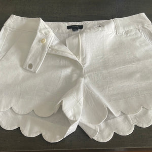 White scallop shorts