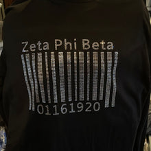 Load image into Gallery viewer, Barcode Founder’s day bling shirt