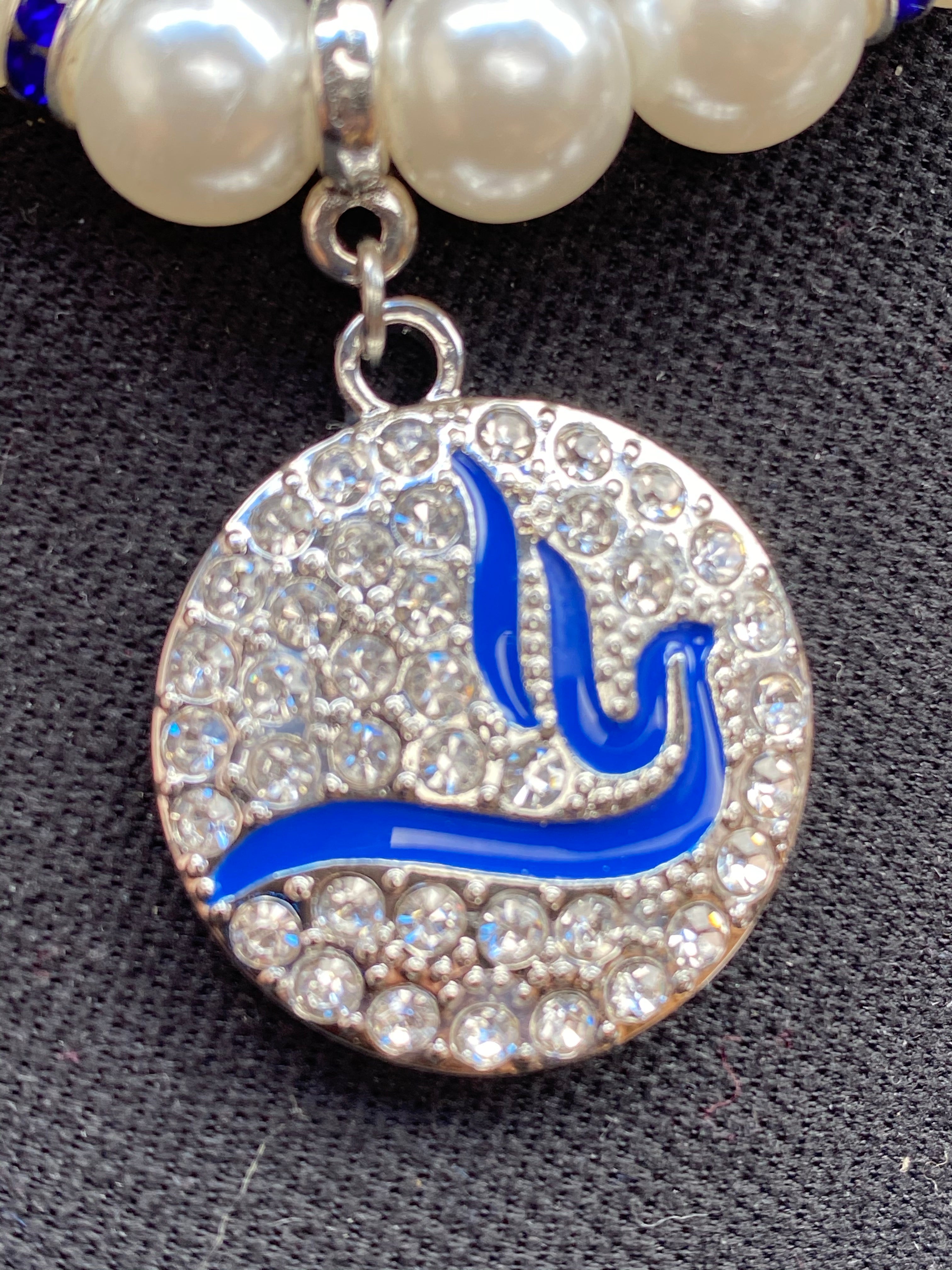 Bling dove & pearl bracelet with