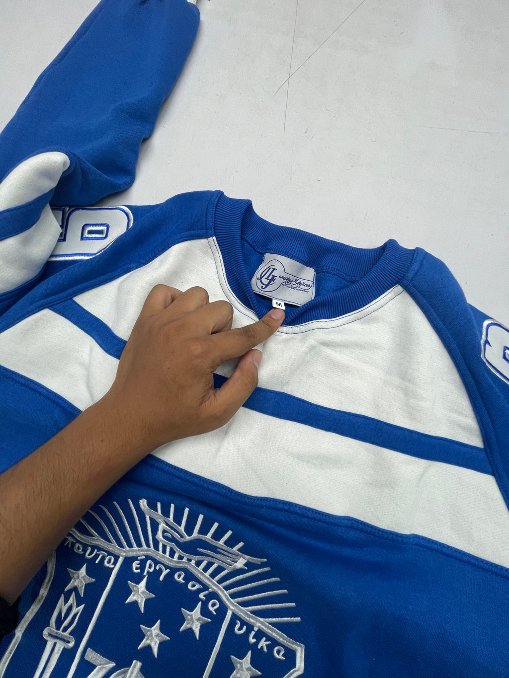 Zeta embroidered sweatshirts