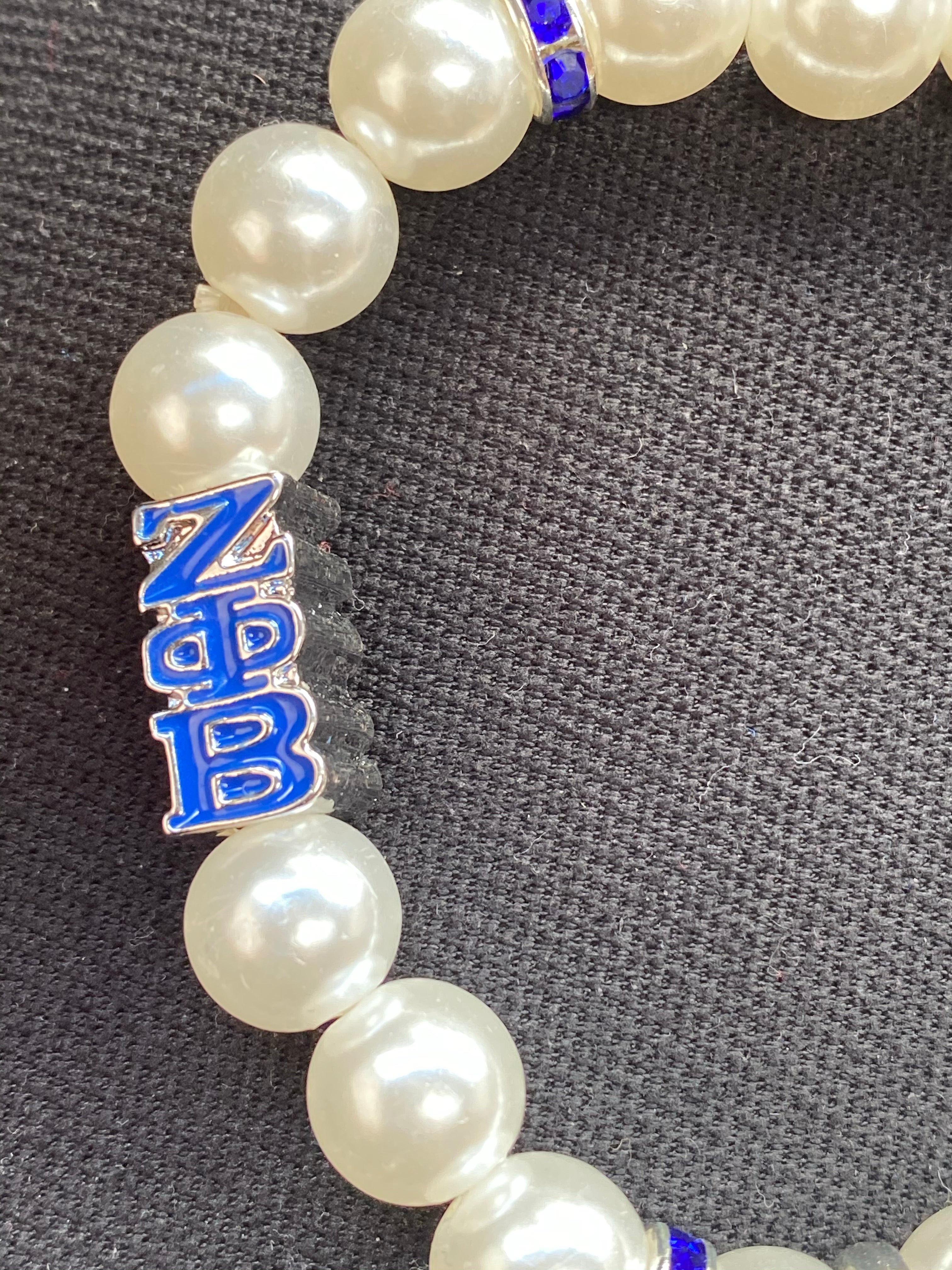 Bling dove & pearl bracelet with