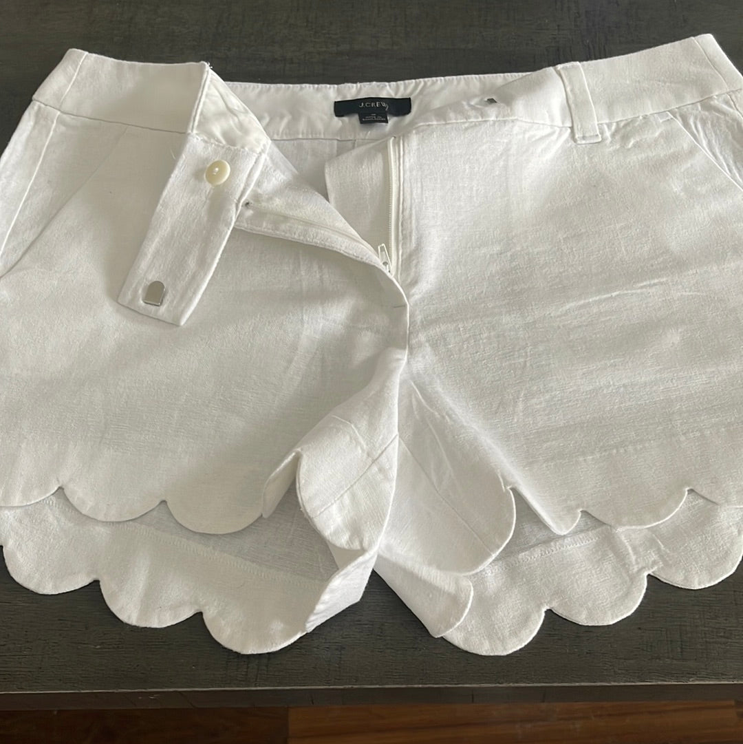 White scallop shorts