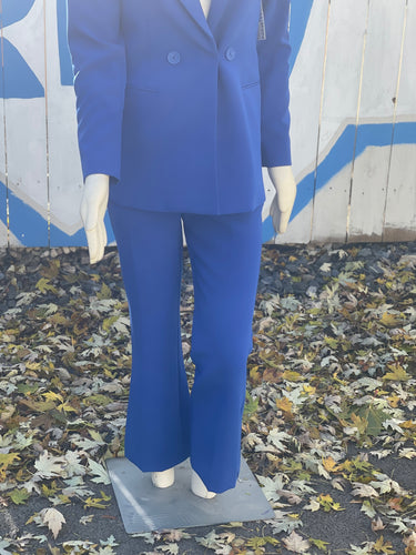 Royal blue kick flare pants