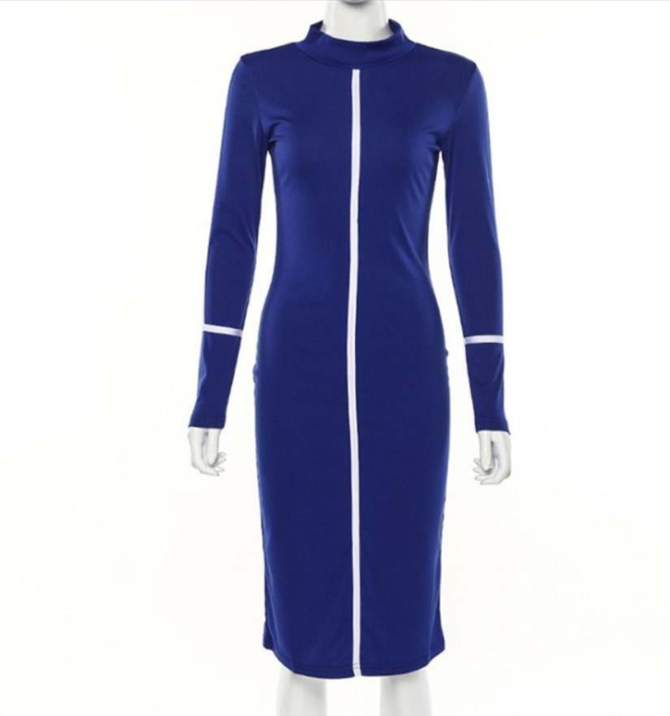 Hi-collar dress