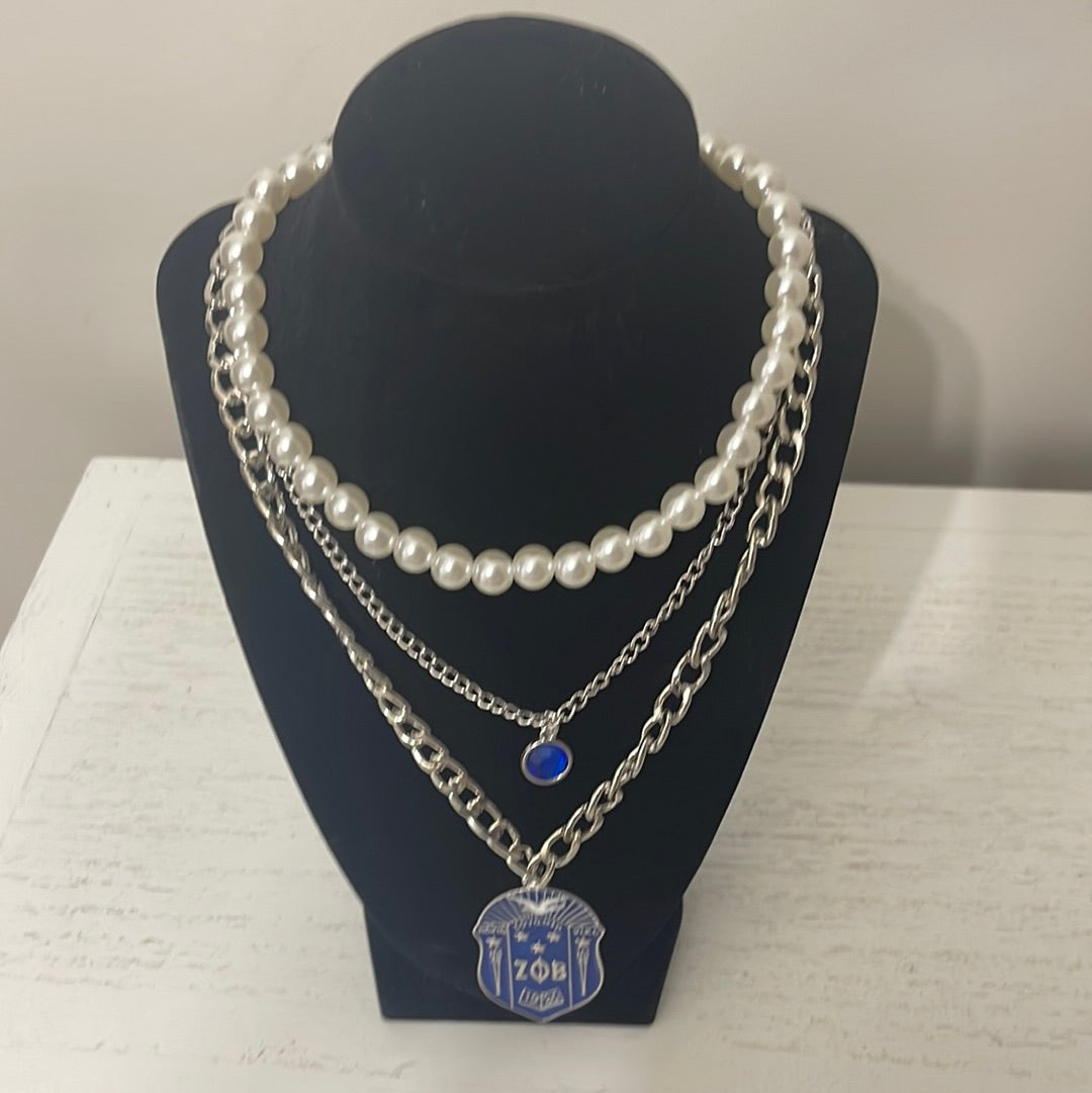 Layer Zeta Shield necklace