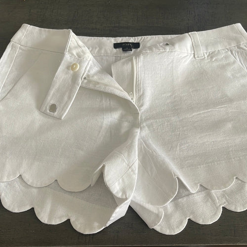 White scallop shorts