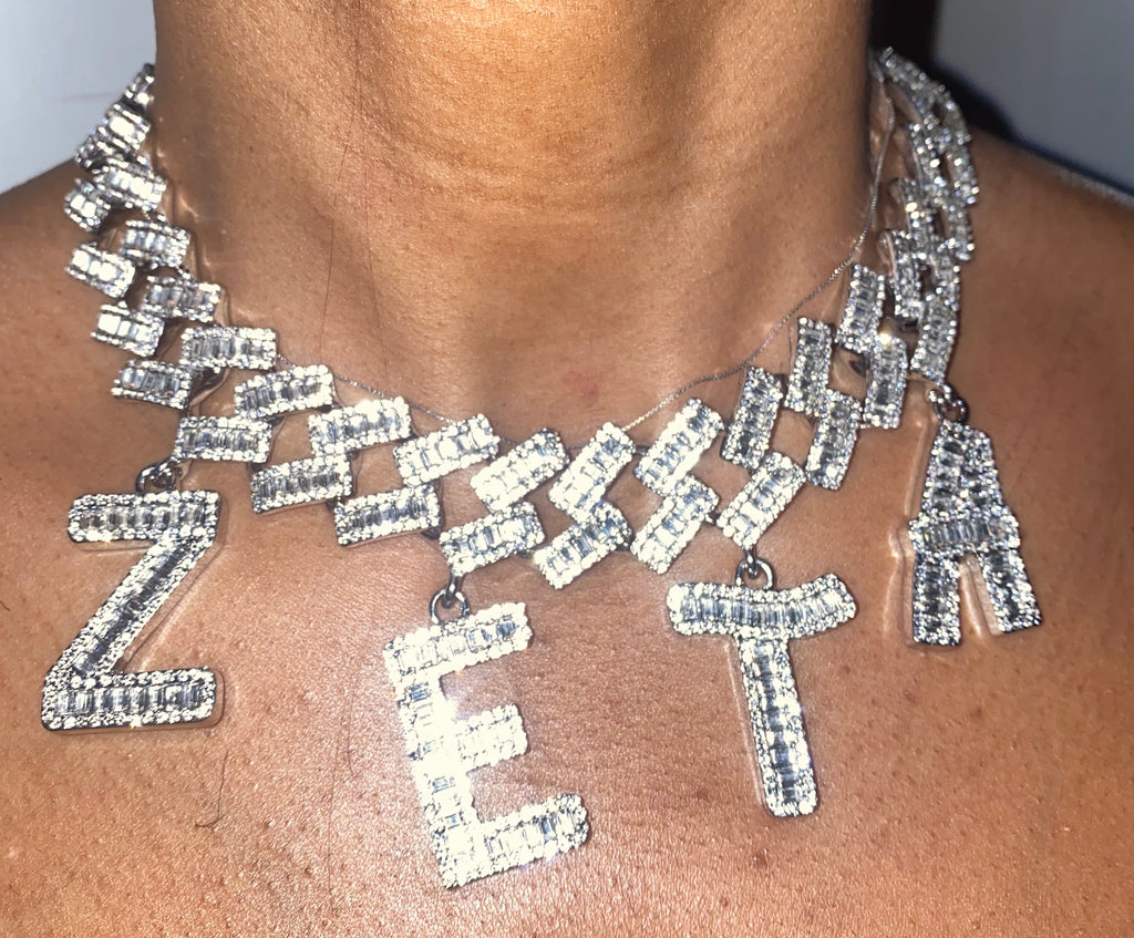 “The Gina” Baguette ZETA choker necklace