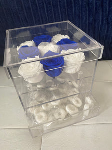 Preserved Roses in acrylic box