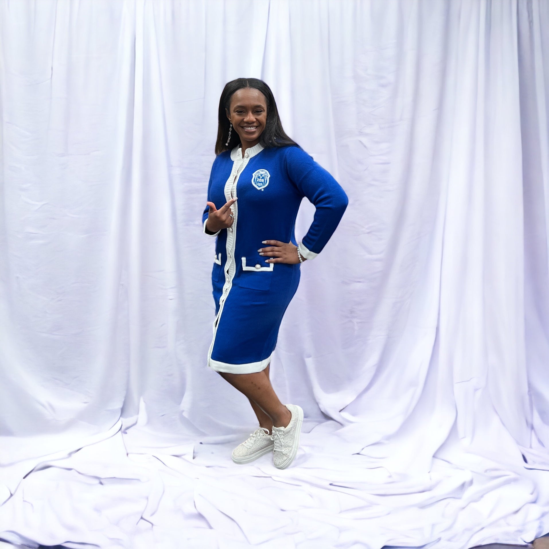 Shield cardigan/dress