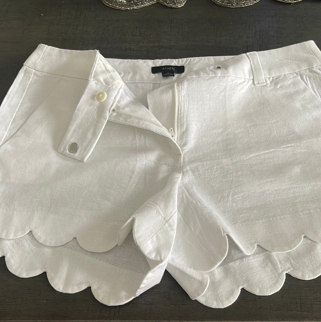 White scallop shorts