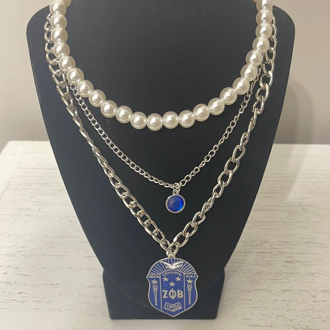 Layer Zeta Shield necklace