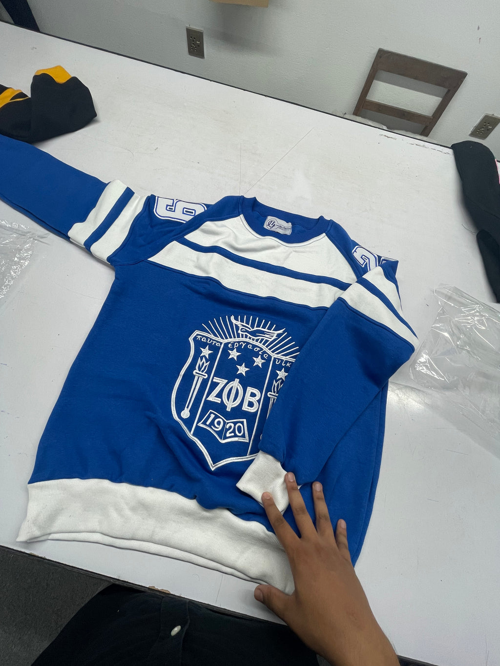 Zeta embroidered sweatshirts