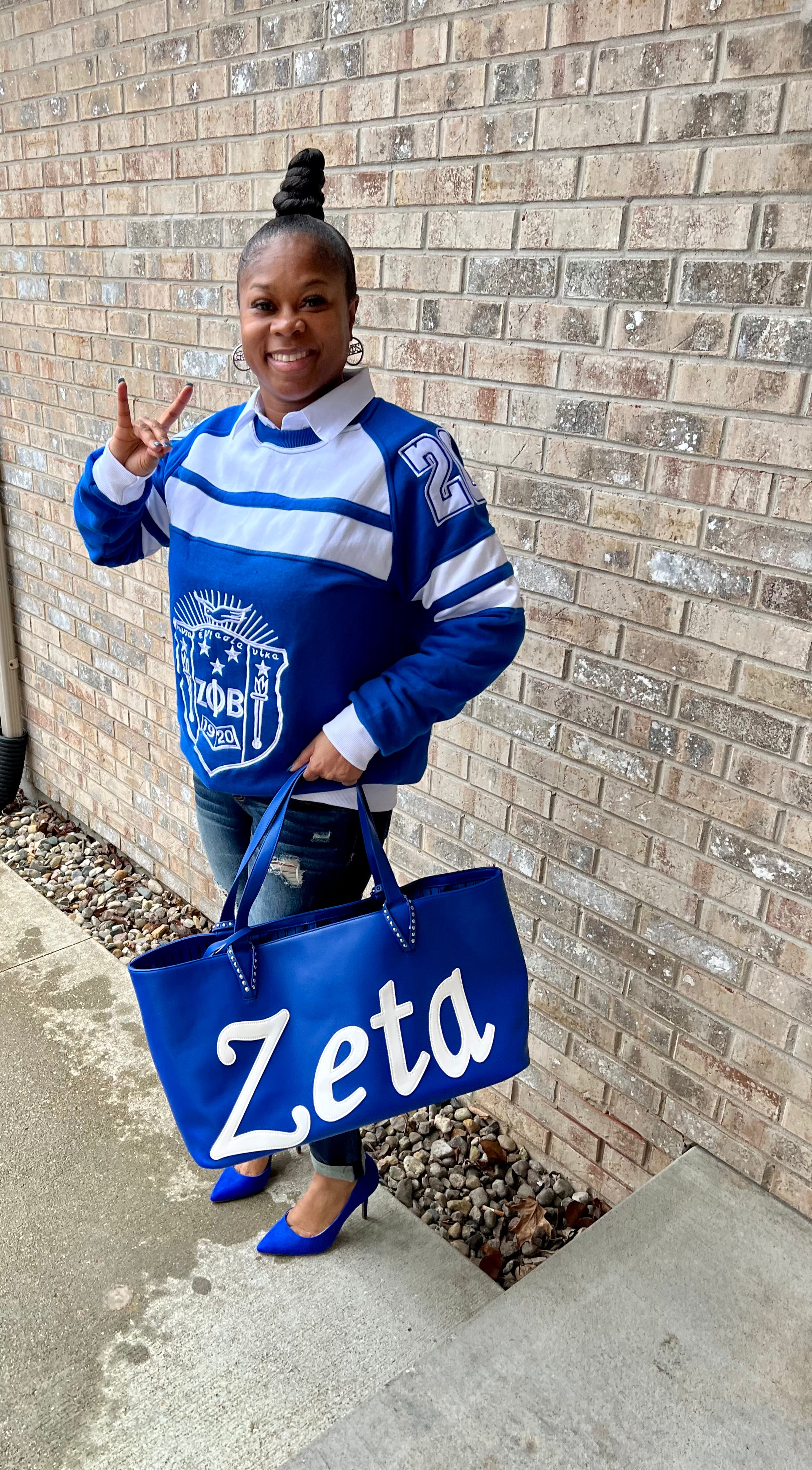Oversized Zeta tote bag