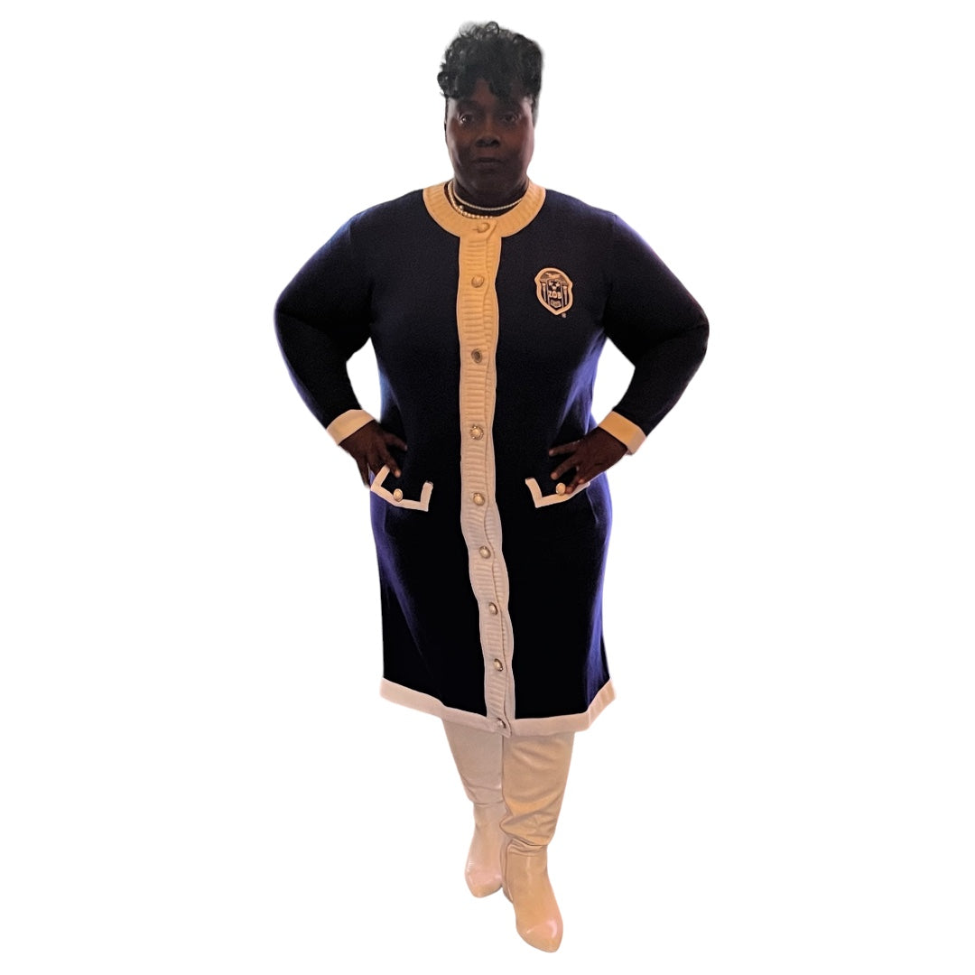 Shield cardigan/dress