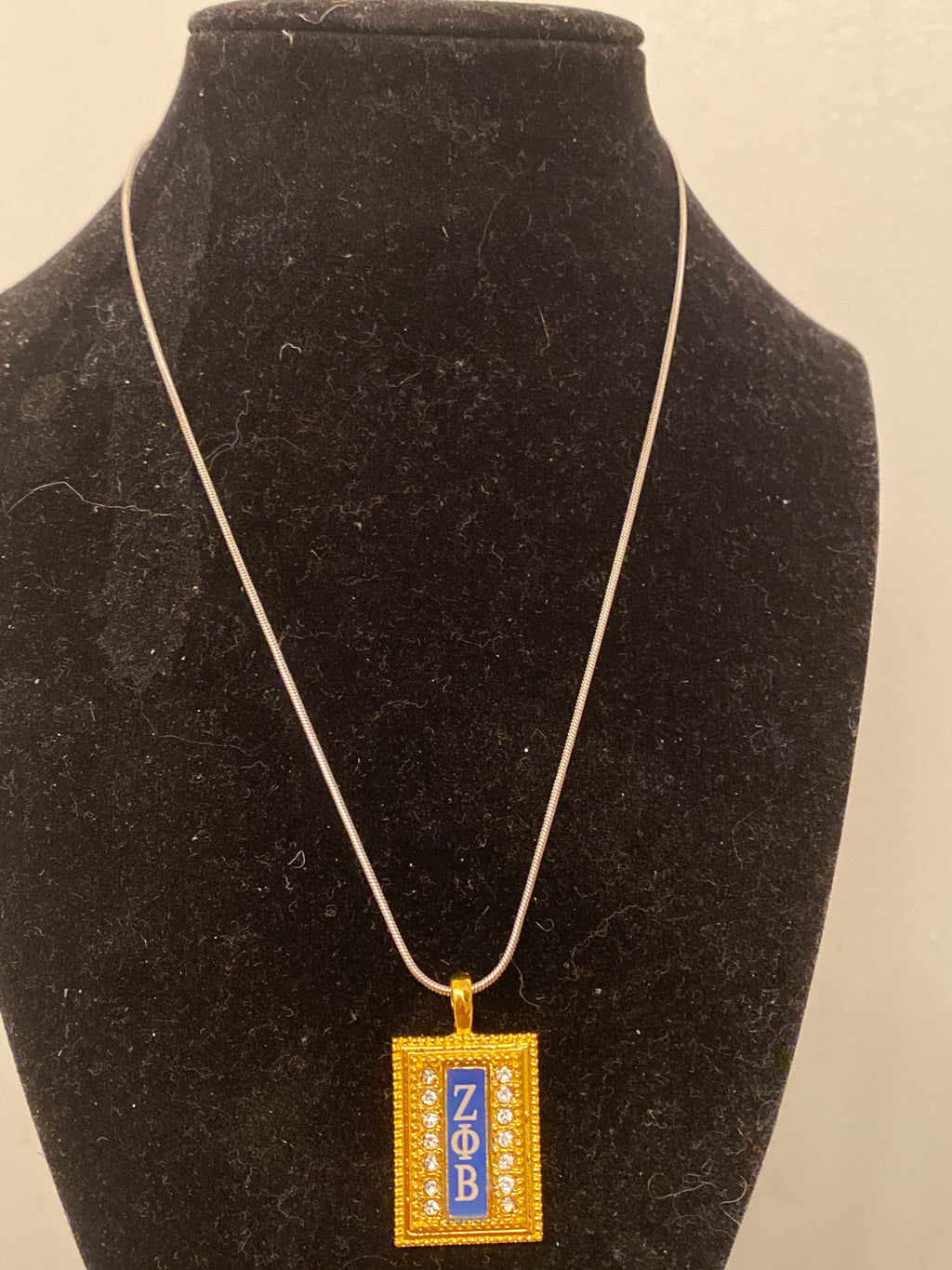 Gold ZPB necklace charm