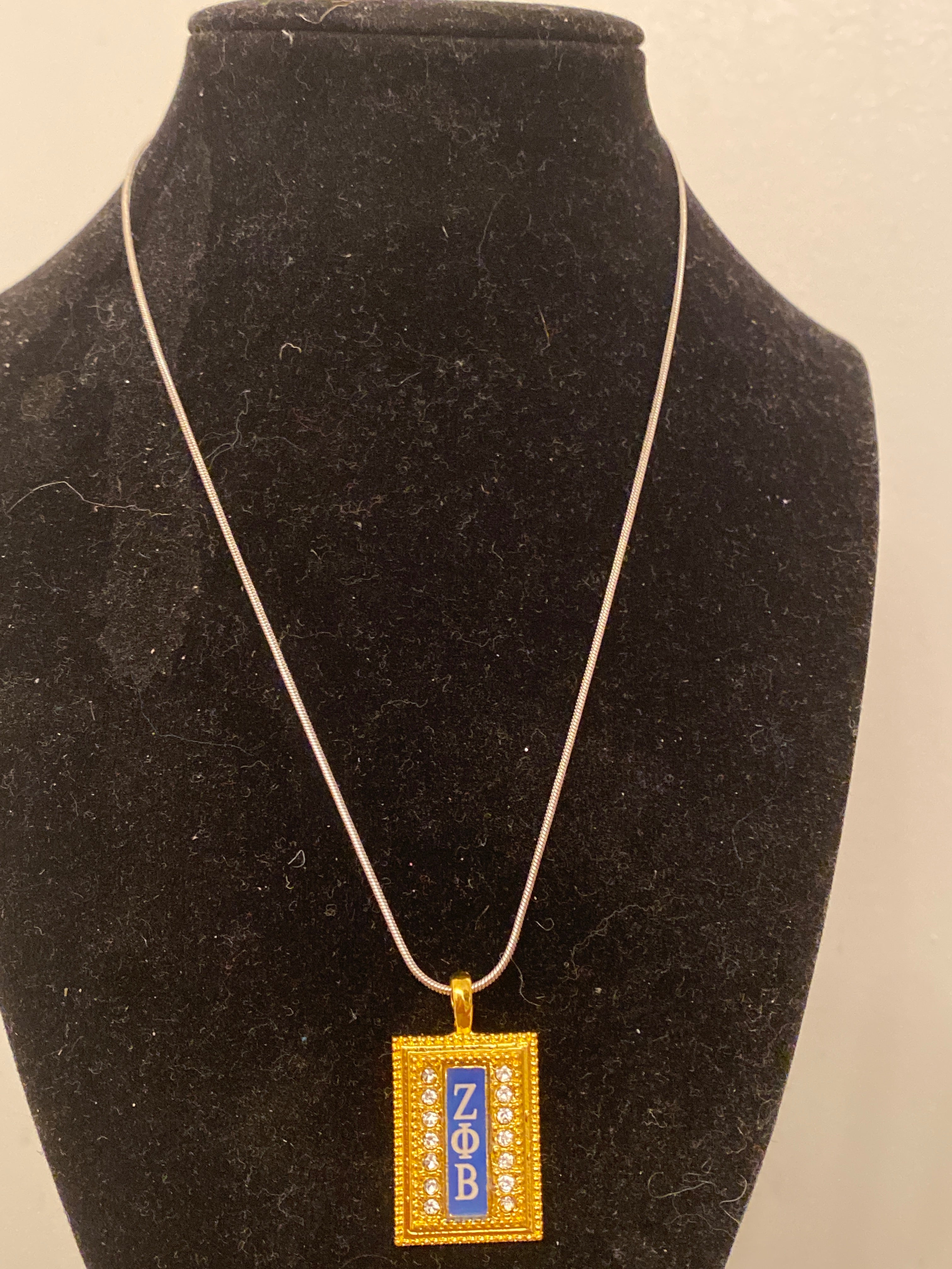Gold ZPB necklace charm