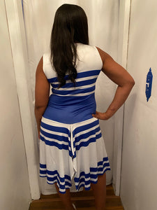 Blue & white stripe dress