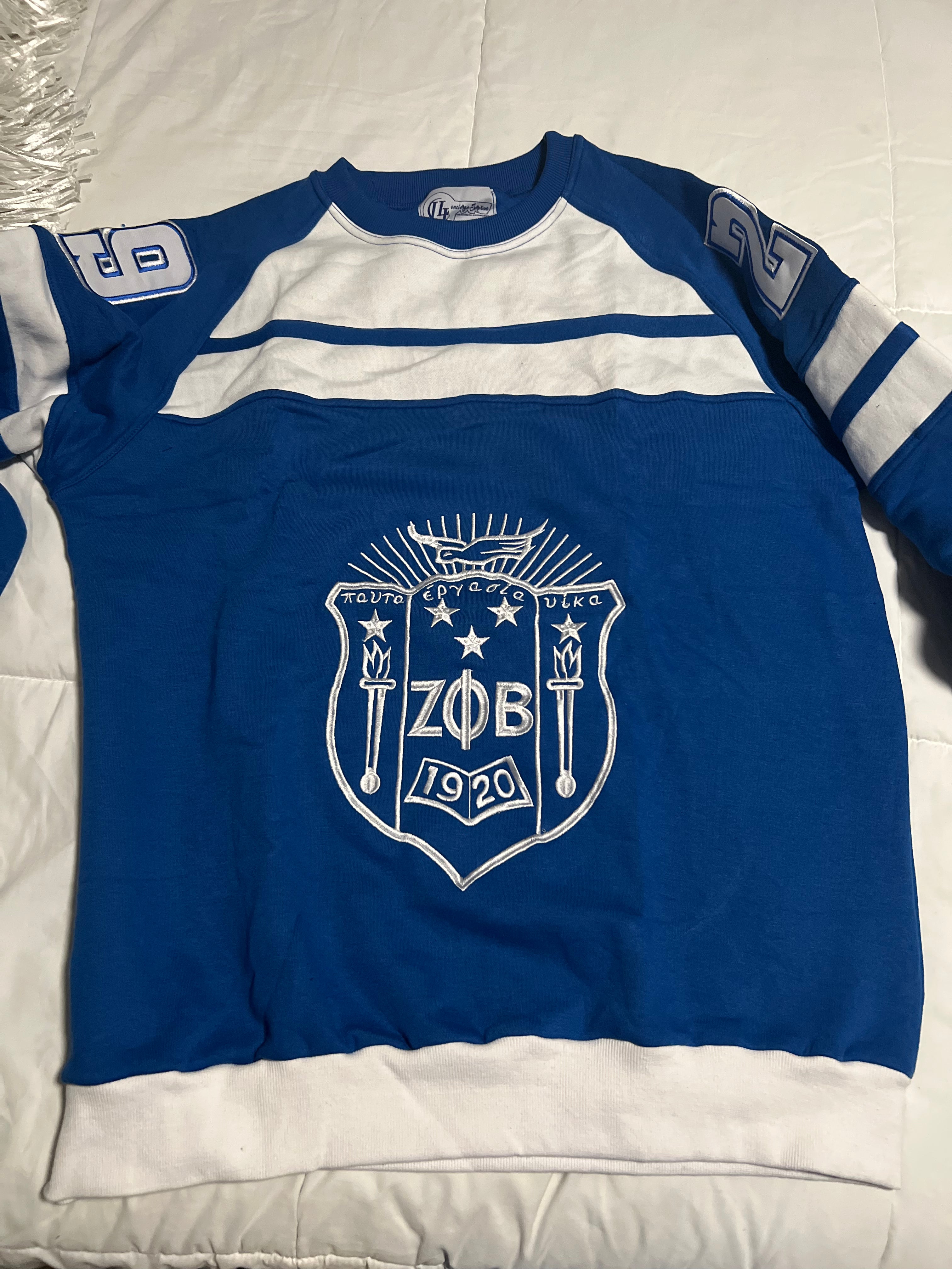 Zeta embroidered sweatshirts