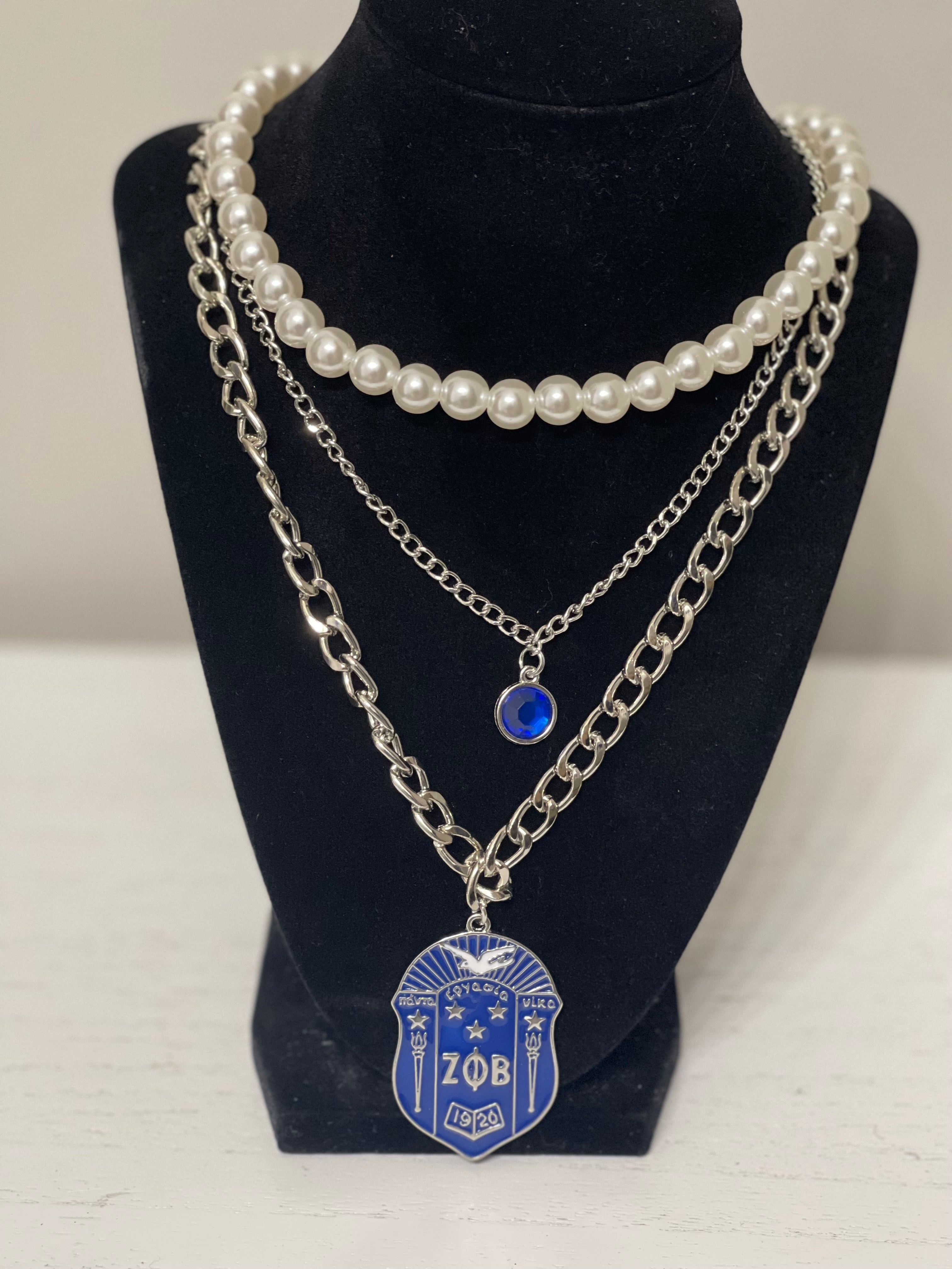 Layer Zeta Shield necklace