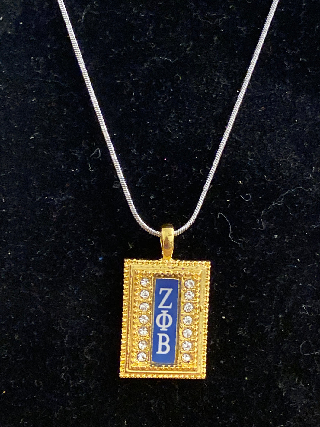 Gold ZPB necklace charm