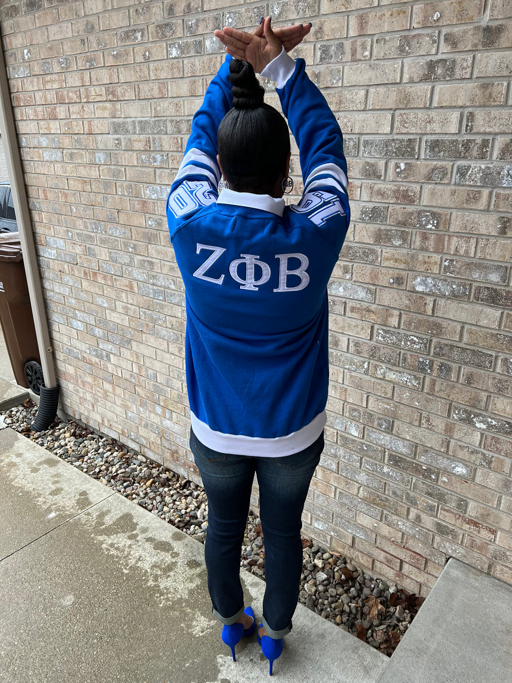 Zeta embroidered sweatshirts