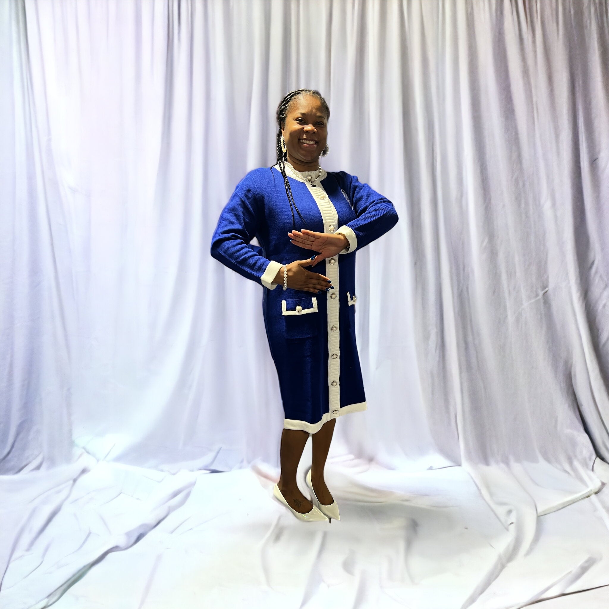 Shield cardigan/dress