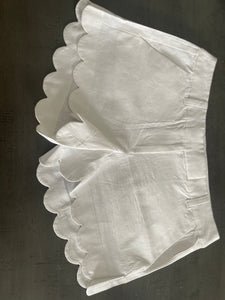 White scallop shorts