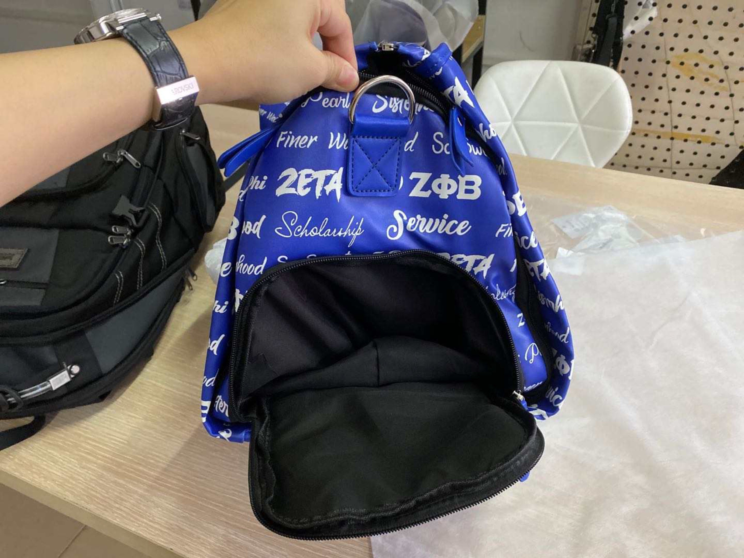 Word art convertible duffle travel bag