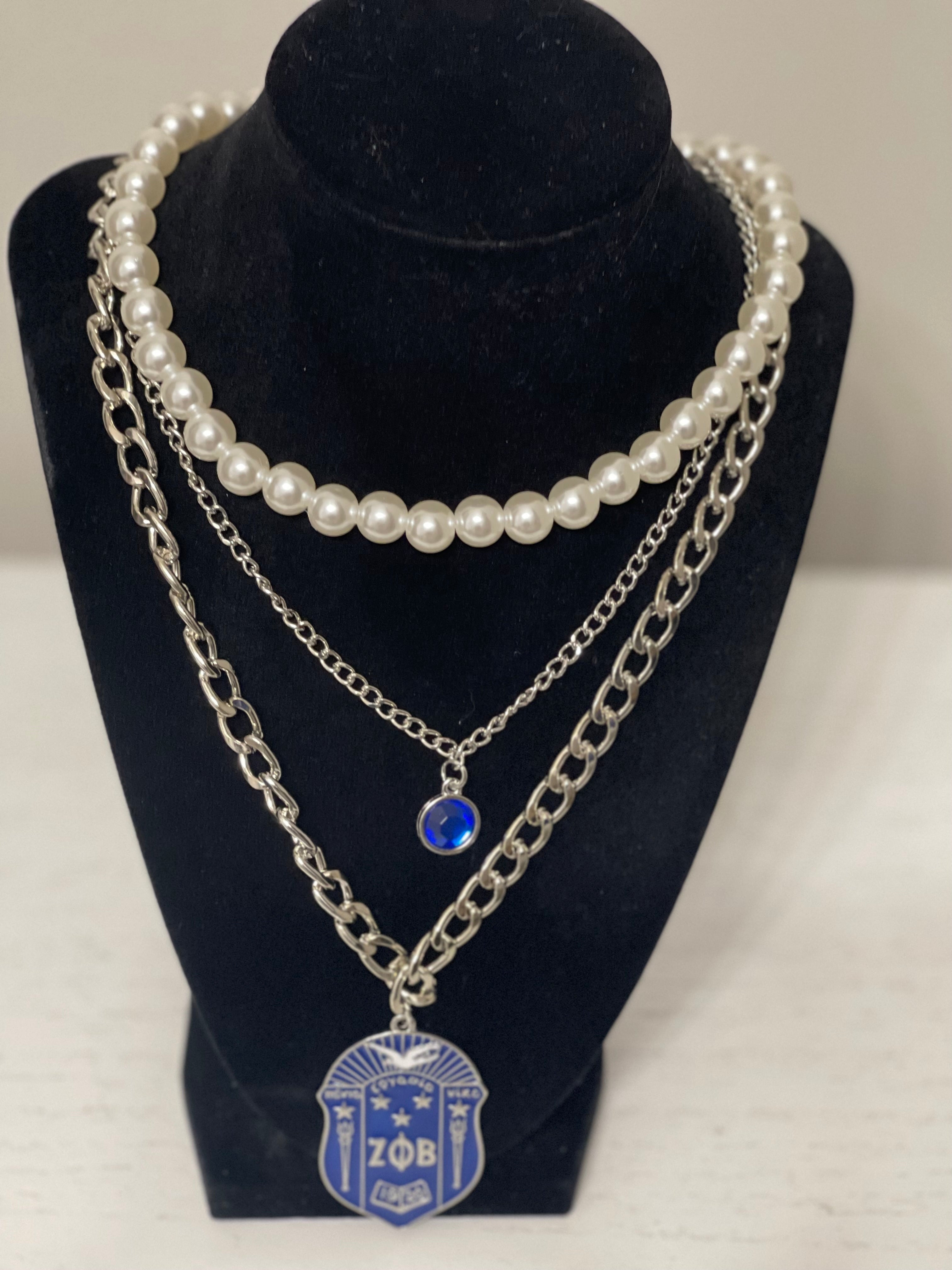 Layer Zeta Shield necklace