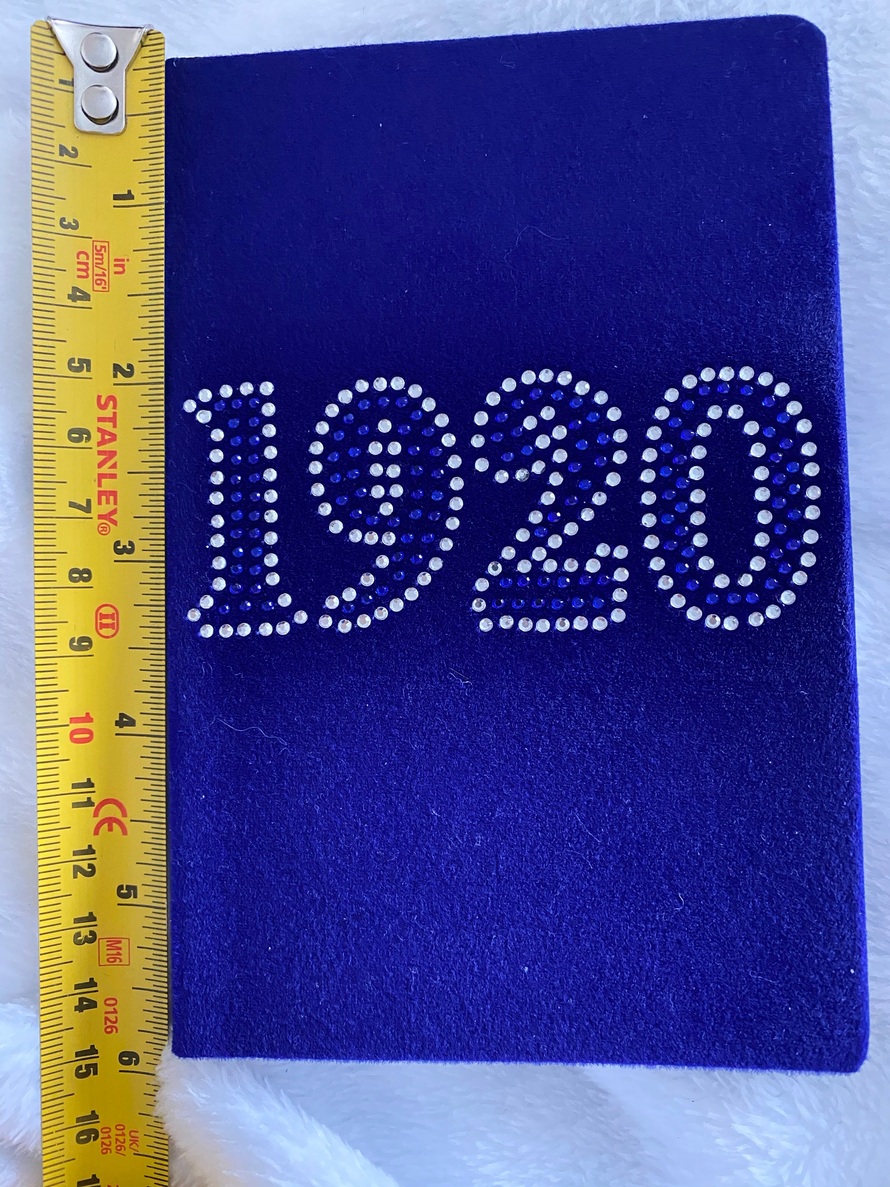 Beautiful velvet bling notebook & ink pen set