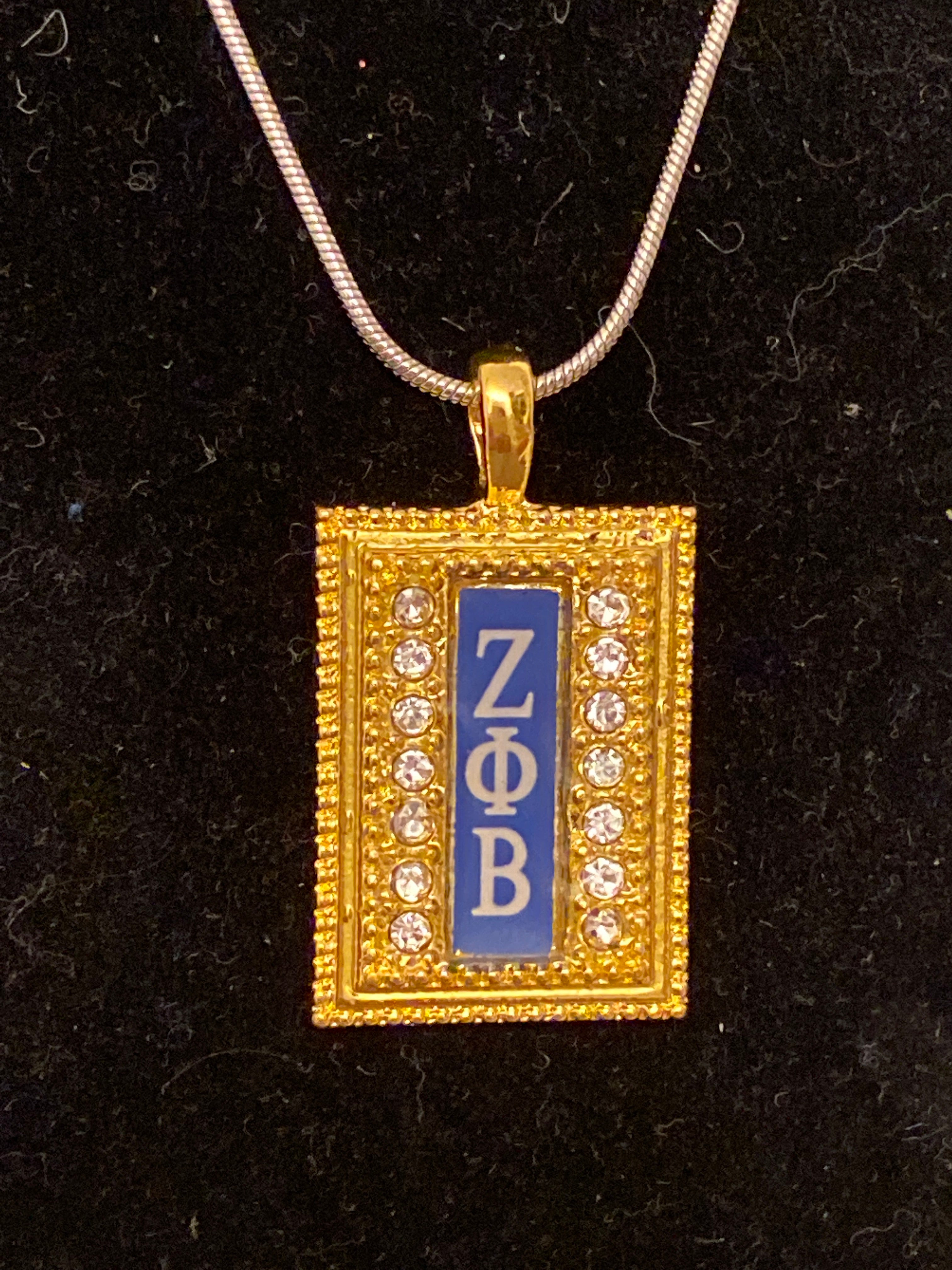 Gold ZPB necklace charm