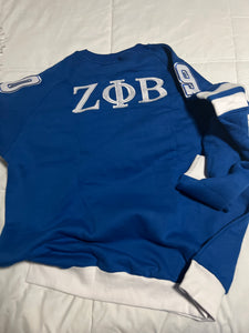 Zeta embroidered sweatshirts