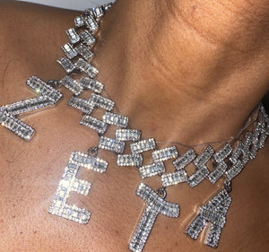 PRE-ORDER Baguette ZETA choker necklace