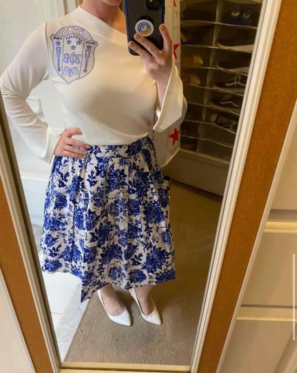 3/4 Off the shoulder shield shirt