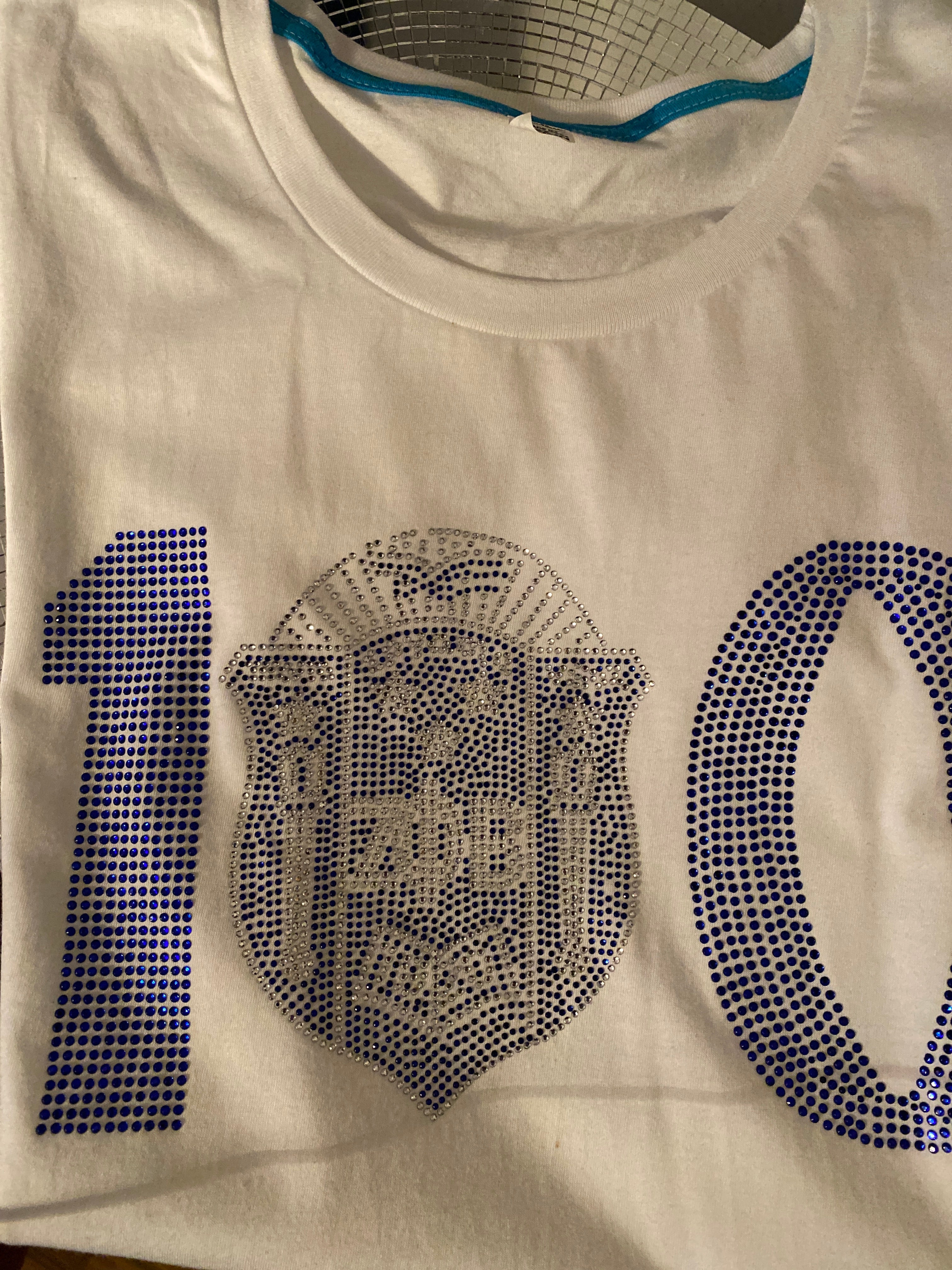 100 bling short sleeve shirt only