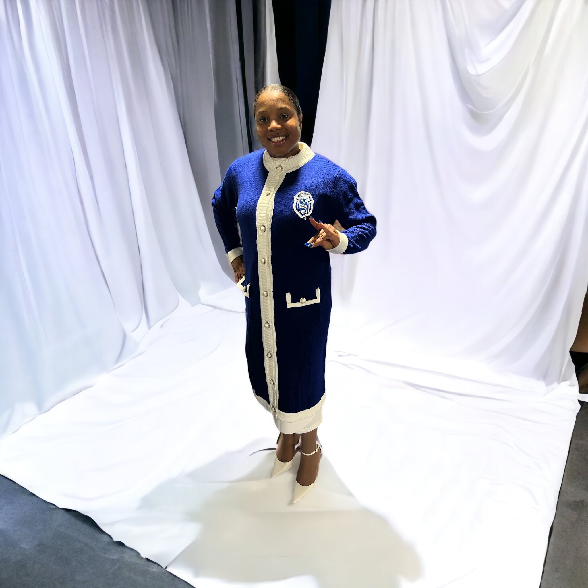 Shield cardigan/dress