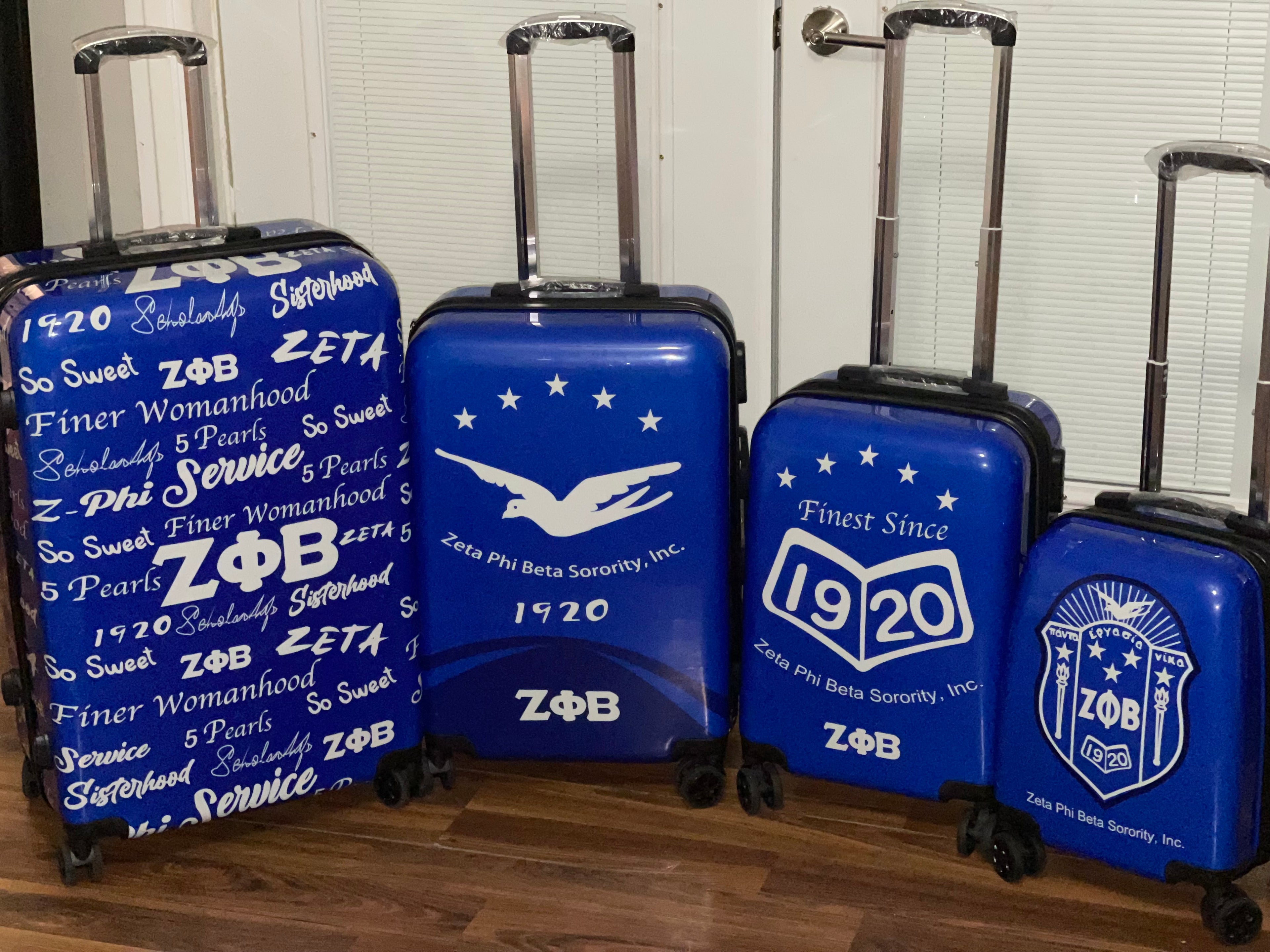 4 piece Zeta Nationally Approved Luggage set